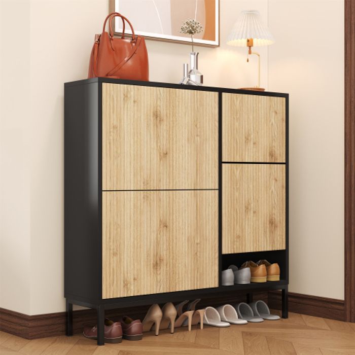 Meuble Chaussures 6 Étages En Bois Bambou - Étagère Verticale Pour Couloir Chambre Salon