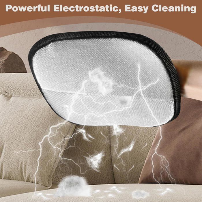 INABULETWO Lot De 2 Gants Statiques Pour Enlever Les Poils D'animaux Domestiques, Réutilisables, électrostatiques, Gants