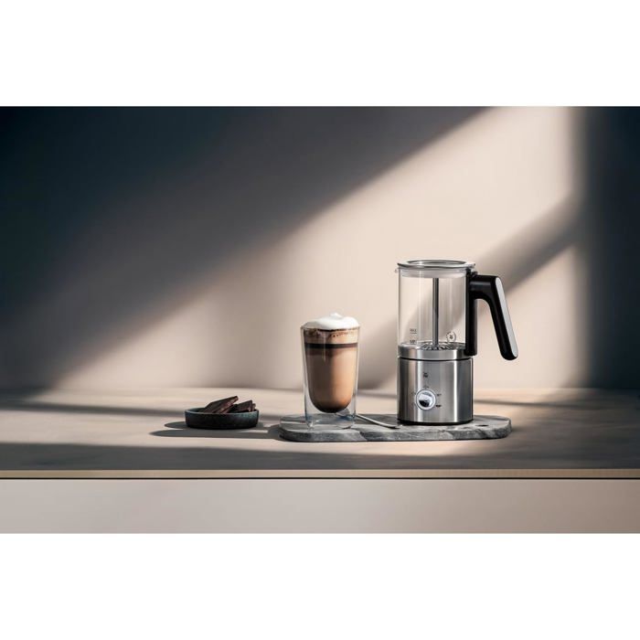 WMF Lono Glas Mousseur à lait électrique, 150-250 ml, 650 W, mixeur Frappe, écran tactile, pour mousse de lait chaud et froid, lait chaud, chauffe-lait, machine à cacao, chocolat chaud, acier WMF Lono Glas Mousseur à lait électrique, 150-250 ml, 650 W, mixeur Frappe, écran tactile, pour mousse de lait chaud et froid, lait chaud, chauffe-lait, machine à cacao, chocolat chaud, acier