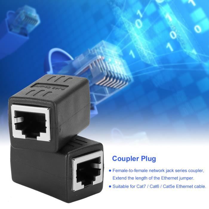 Adaptateur Double RJ45 Femelle/femelle, Coupleur/rallonge Réseau, Neuf, Chine