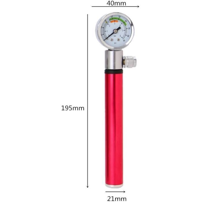 Pompe à Vélo Haute Pression ROCKBROS - 300 PSI Pour Fourche, Pneus Et Amortisseurs VTT - Avec Manomètre