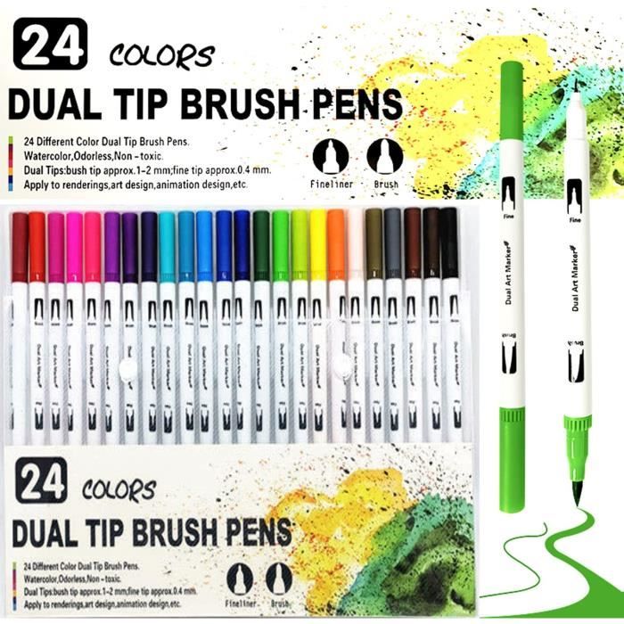 Stylo feutre pointe fine - Pochette de 24 stylos-feutres - Couleurs pastel  - Cdiscount Beaux-Arts et Loisirs créatifs