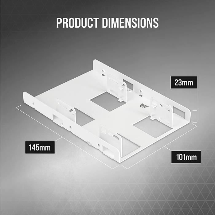 CORSAIR Dual 2.5 SSD to 3.5 Mounting Bracket Blanc CSSD BRKT2W
