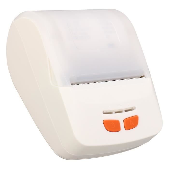 Imprimante thermique portable avec papier d'étiquette Imprimante de à  barres POS blanc - Cdiscount Informatique