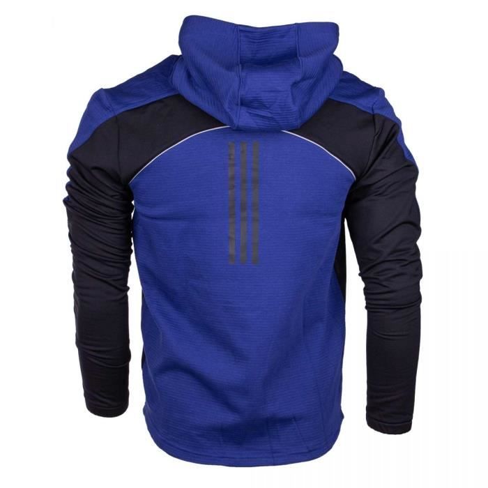 Sweat zippé Bleu Homme Adidas SID FZ brnd pas cher | Espace des Marques