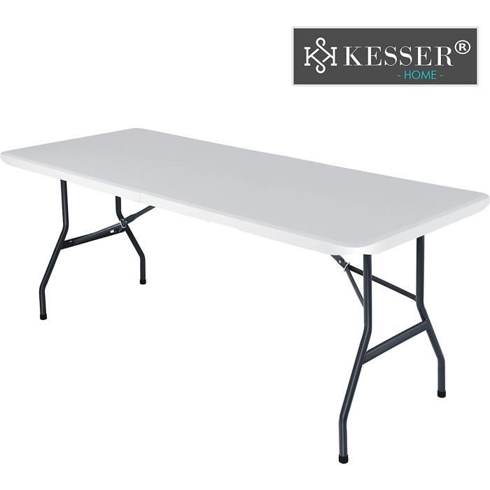 CASARIA® Table de Camping Pliante en Plastique 183x75x73cm Table de