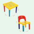 Table et Chaise Enfant ABC Lettres de l'alphabet Table Enfant avec 1 Chaise Meuble en Plastique pour Enfants Pratique Table et Chais-2