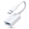 Adaptateur Câble USB vers Lightning pour iPhone iPad Blanc-2