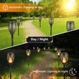 Leytn® 4 Pcs Lampe Solaire de Jardin 33 LED Lampe Solaire Flamme Exterieur pour Jardin Patio Chemins Pelouse Décor -2