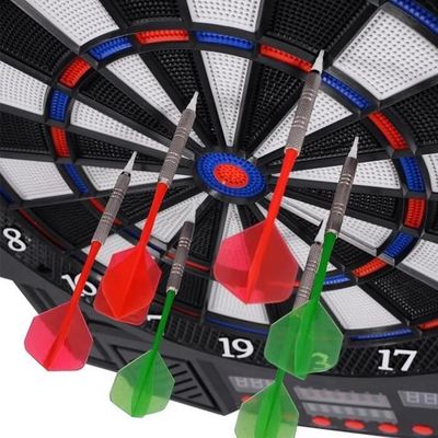 Cible De Fléchettes électronique – 27 Jeux Et 243 Variantes – Avec 12 Fléchettes Et 88 Pointes De Rechange – Jusqu'à 16 Joueurs