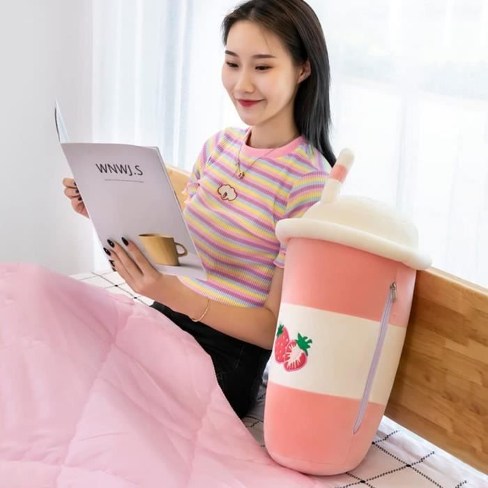 JAWSEU Oreiller Bubble Tea, Oreiller en Peluche Bubble Tea, Bubble JAWSEU Oreiller Bubble Tea, Oreiller en Peluche Bubble Tea, Bubble