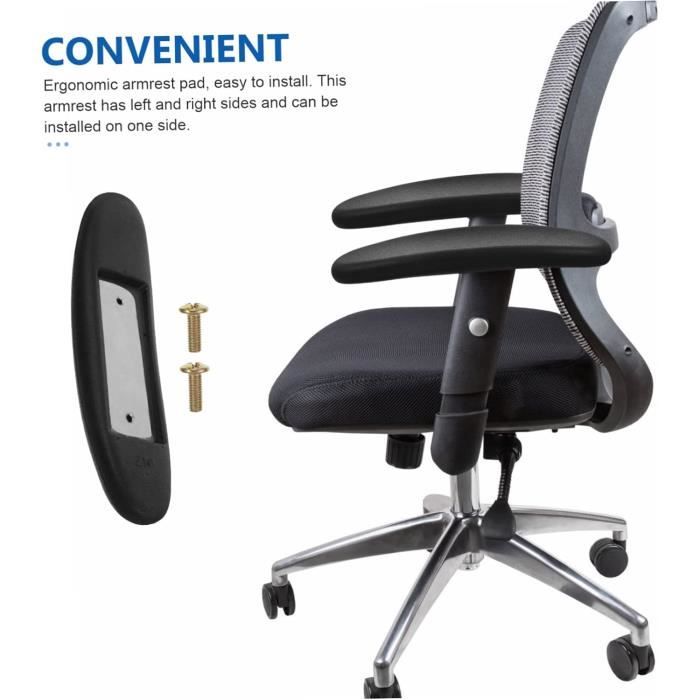2 x remplacement de paire d'accoudoirs de chaise, levage de paire d'accoudoirs facile à 2 x remplacement de paire d'accoudoirs de chaise, levage de paire d'accoudoirs facile à