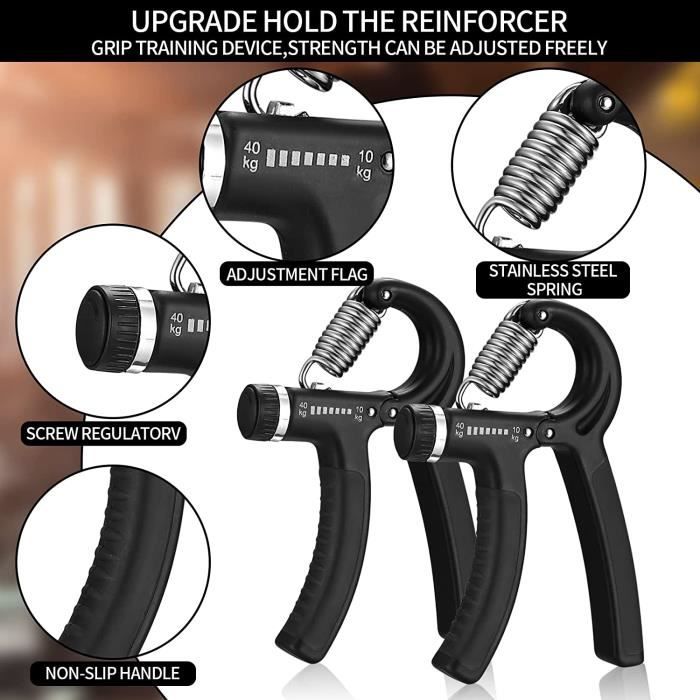 Newaner Hand Grip, 5-60kg Ajustable Poignee Musculation Avant Bras Main