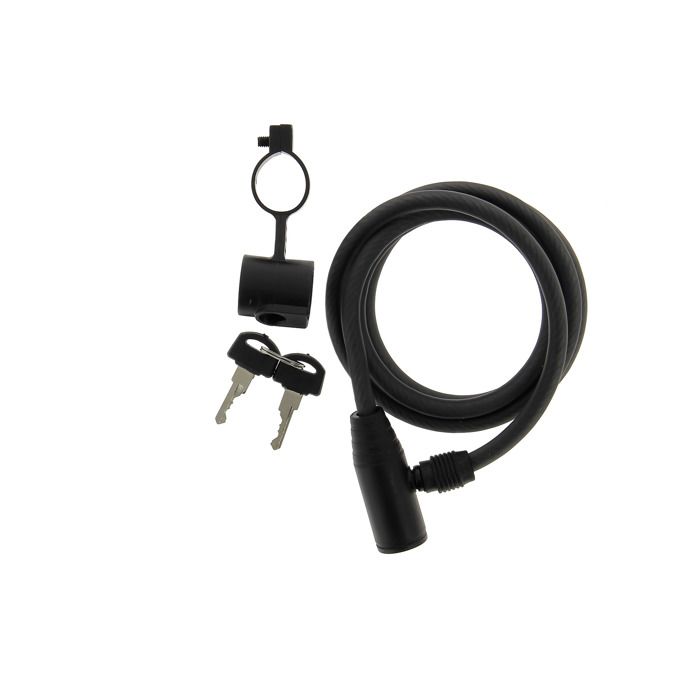 ESKAPAD cable antivol spirale O8mmx1.5m a cle antivol velo