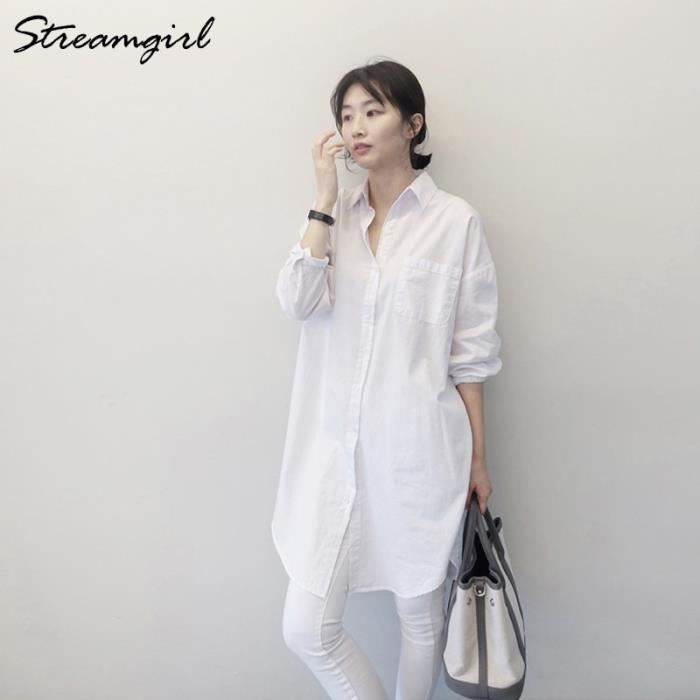 Blouse femme Streamgirl tunique blanche pour femmes chemise