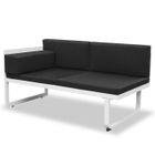 vidaXL Jeu de Canap/é Mobilier de Jardin Ext/érieur 12 pcs Textil/ène Blanc