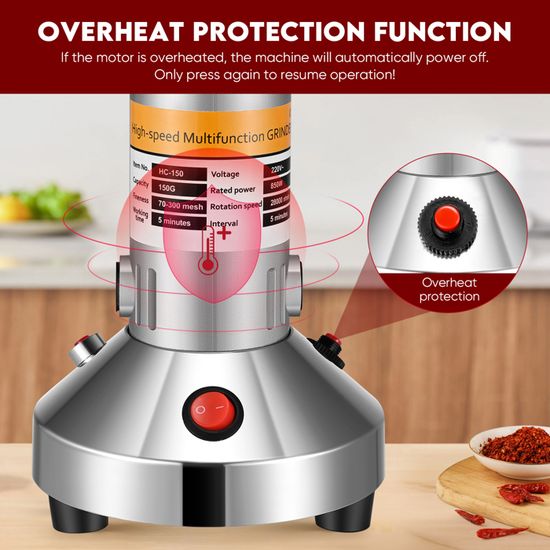 Broyeur à Grains électrique 4500G Moulin à Grains électrique Broyeur