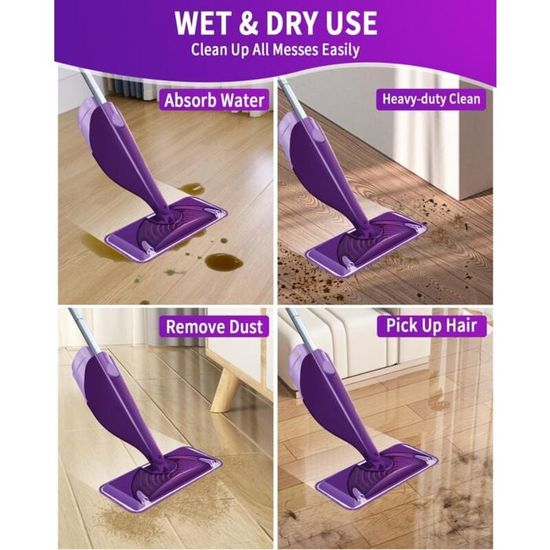 Lot De 4 Lingettes Microfibre Réutilisables Pour Swiffer Wet Jet - Lavables Machine - Nettoyage Sols Secs/humides