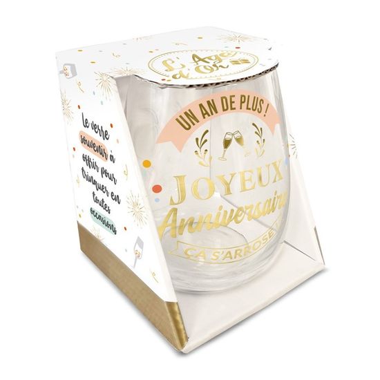 Verre à Shot Anniversaire "18 Ans" - Décoré Avec Messages Et Motifs Festifs (Couleur Transparente)