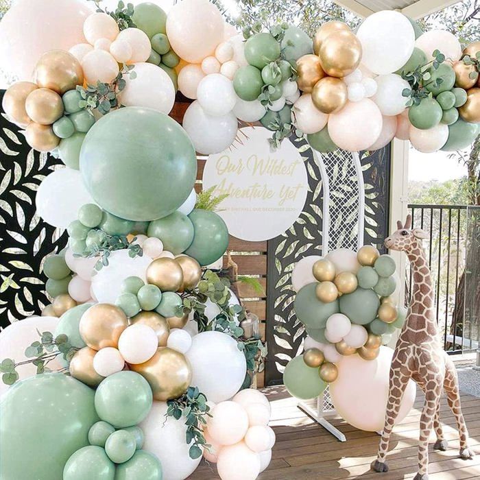 Boite Baby Shower Decoration Garcon, Vert Cube Baby Shower, 4 Pièces