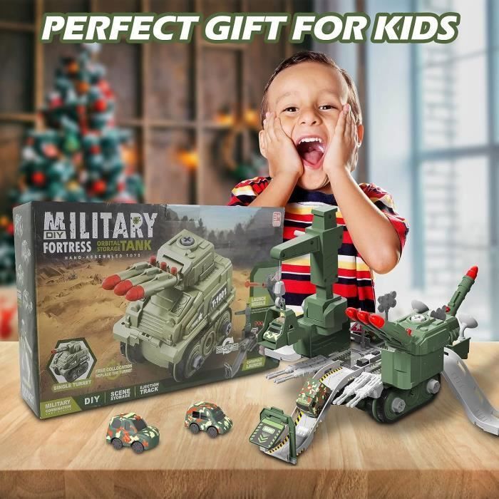BGOOD Technic Char Militaire Tank, 1499 Pièces Lance-roquettes auto