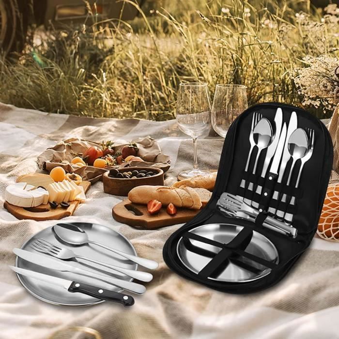 Couverts De Voyage - Couverts à Emporter En Acier Inoxydable - Ensemble De Couverts De