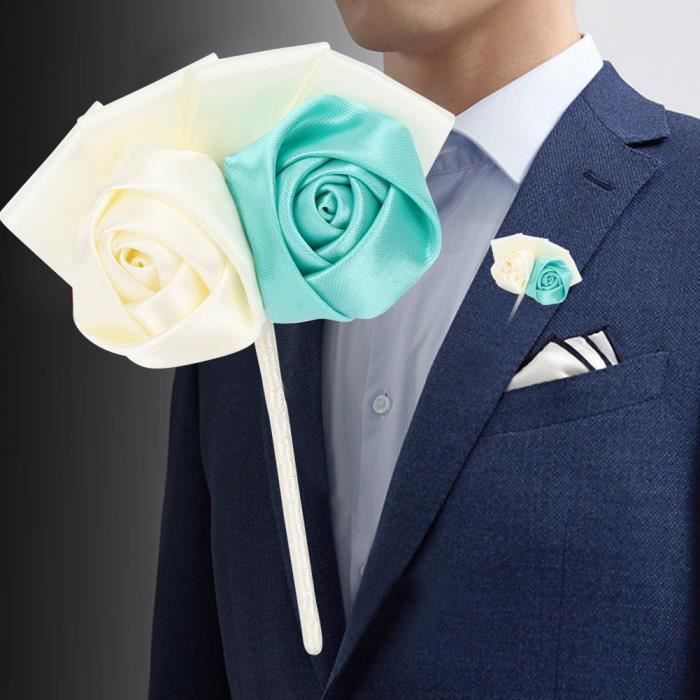 Broche de fleur de costume pour hommes et femmes, épingles à ruban