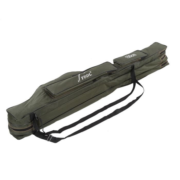 Sac Housse Canne à Pêche 150 Cm 3 Couches Camouflage – Fourreau Pliable Avec Bretelles – Protection Matériel Pêche