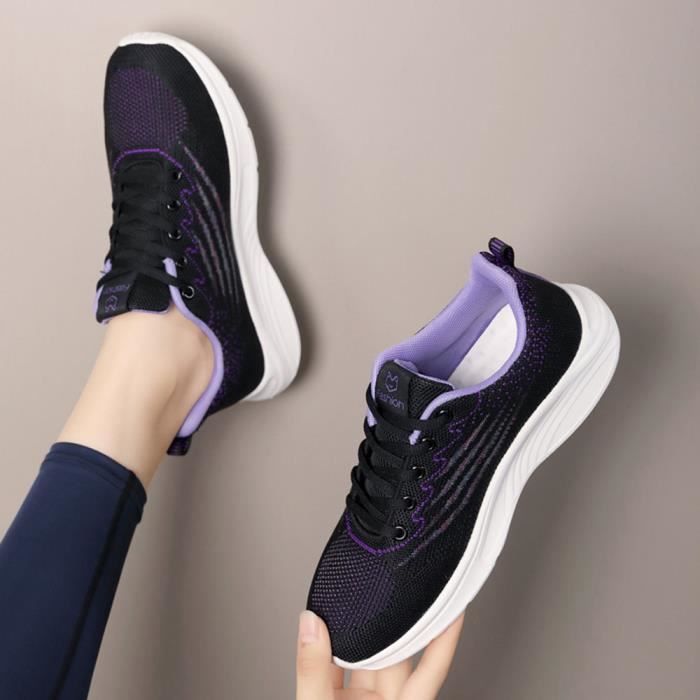 Chaussures De Sport Femme Sans Lacets - Sneakers Respirantes Confortables Pour Running, Marche Et Fitness