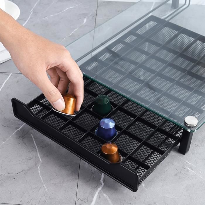 Victse Porte-Capsules à Tiroir - Organisateur 40 Capsules Café Pour Machine Nespresso