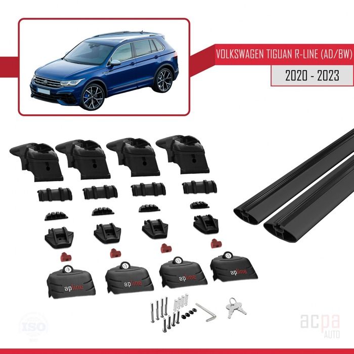 Apline ACE-2 Dakdrager 2 Staven - Compatibel Met Volkswagen Tiguan 2 R-Line 2020-2023