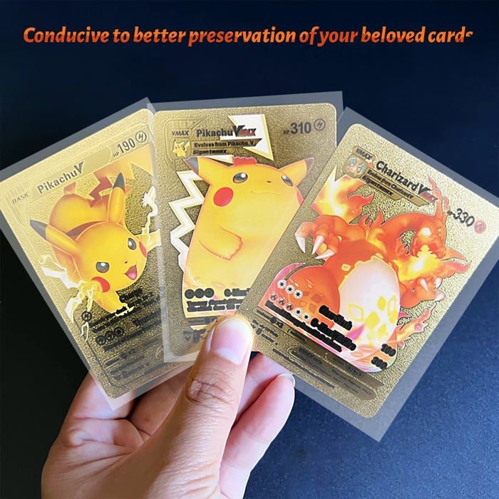 Lot De 100 Protège-cartes – 50 Rigides + 50 Souples – 96x69 Mm Et 90x66 Mm – Pour Pokemon, MTG, YuGiOh – Protection Anti-rayures