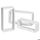Etagere murale blanc brillant