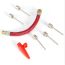 Pompe Adaptateur Set Kit 7 pcs Aiguille Valve Connecteur pied ballon matelas pneumatique pneus de vélo