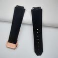 Accessoires pour montre HUBLOT pour hommes et femmes bracelet en caoutchouc étanche noir only black strap|19mm -MEAI24032-0