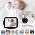 Babyphone vidéo sans fil - Marque - Modèle - Vision nocturne infrarouge - Ecran LCD 3.5"-0