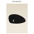 Étiquette blanche noire - Taille unique - Béret brodé kangourou Kangol pour hommes et femmes, Section mince V-0