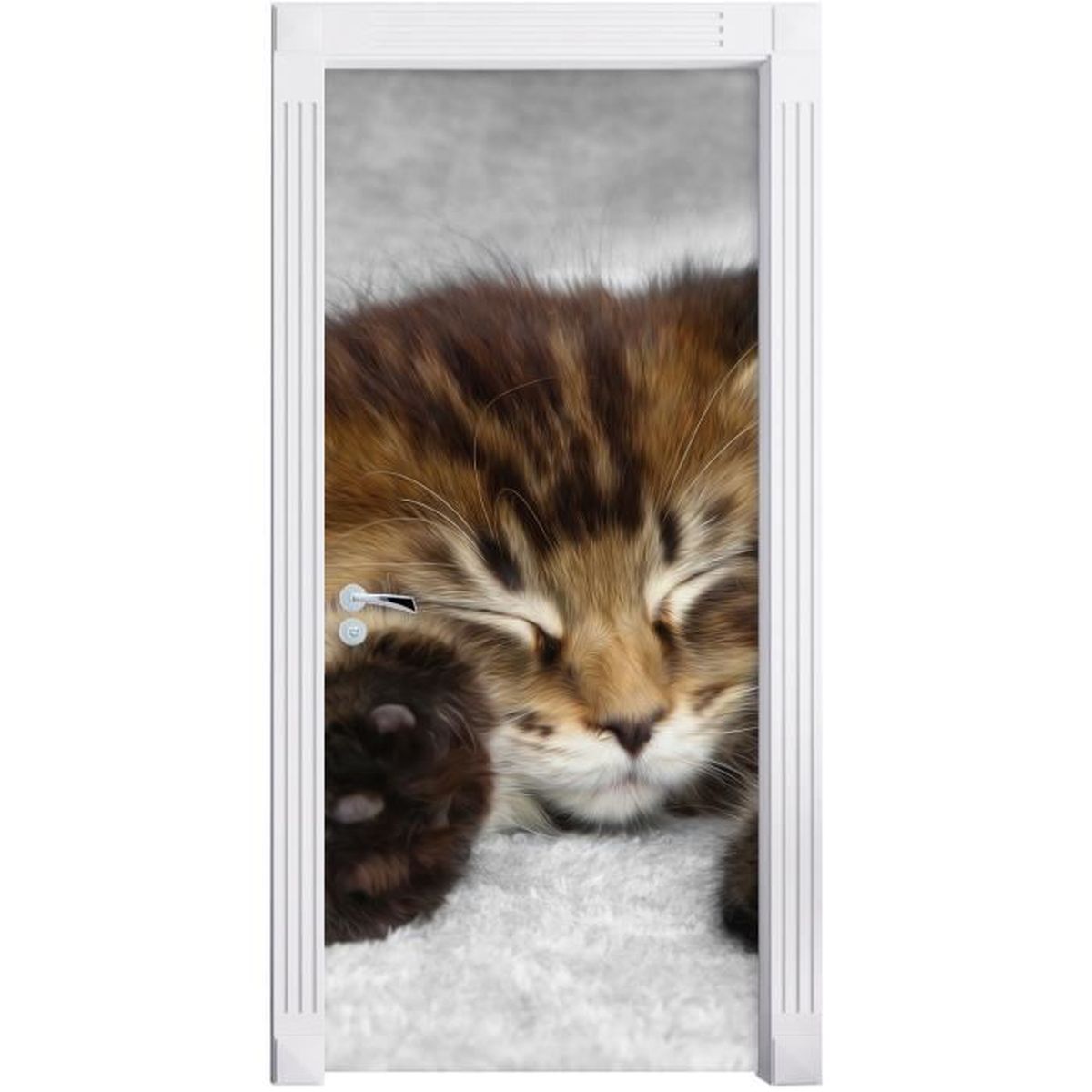 Chat Dormant Avec De Grandes Oreilles Noir Mural Blanc Format 0x90cm Cadre De Porte Porte Autocollants Decoration De Por Cdiscount Maison Chat Dormant Avec De Grandes Oreilles Noir Mural Blanc Format 0x90cm Cadre De Porte Porte Autocollants Decoration De Por Cdiscount Maison