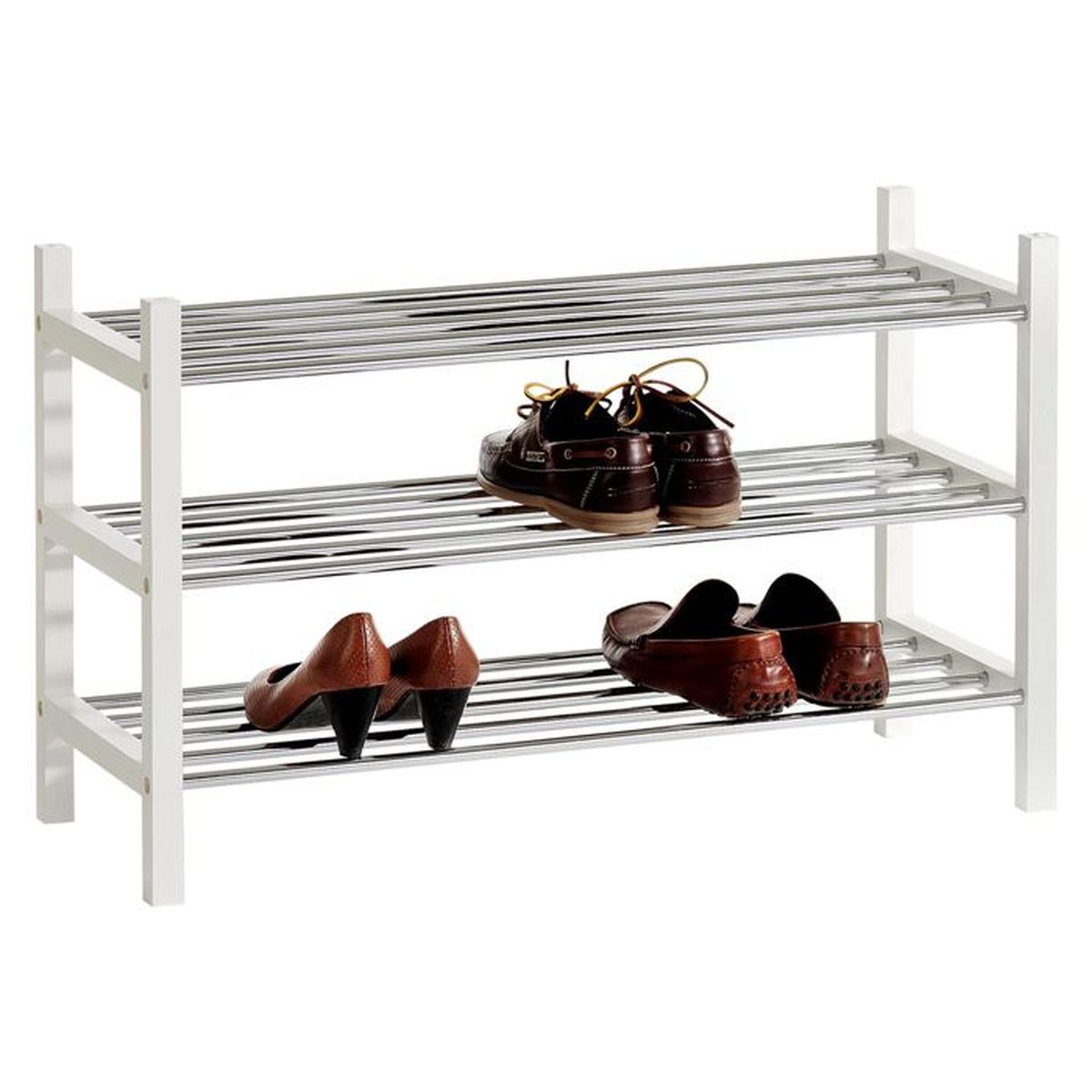 Etagere A Chaussures Resa 3 Tablettes Laque Blanc Achat Vente