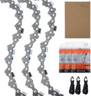 QIAOMIAO Lot de 3 Chaînes de tronçonneuse de 25 cm 3/8"LP 1,3 mm 40 maillons d'entraînement - Chaîne à Faible Rebond compatible avec Makita,