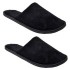 OZABI Pantoufles Homme - CASA AND CO - Pack de 2 Paires 3034 - Noir - Tailles 39/42 43/46