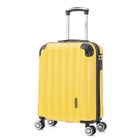 RAYKONG Valise cabine 55x40x20cm (44L) Polycarbonate - Capacité Maximale - serrure integrée - 20 Pouces - (RK04|Jaune)