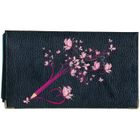 SYL'LA Porte chéquier porte carte, en cuir noir Crayon Papillon