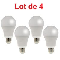 Lot de 4 Ampoules LED Standard 8,5W E27 806Lm 4000K blanc neutre