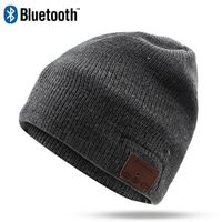 Fashion Bluetooth en Tricot Bonnet avec Musique Stéréo et Main-Libres, épais Doux pour Hommes et Femmes de Cadeau de Noël (No