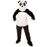Déguisement Panda Adulte - Mascotte Costume Animal Blanc et Noir - Intérieur - Taille Unique
