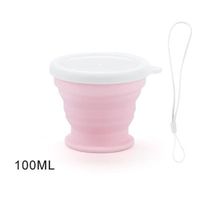 Bouteille isotherme,Tasse à café pliable en Silicone réutilisable, de poche, Portable, pour randonnée en plein air, - Type S Pink