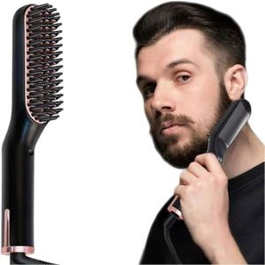 Lisseur/peigne Chauffant Pour Barbe VIKICON - Mini Format, Ionique, Température Réglable 210°C