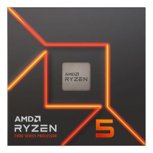 PROCESSEUR AMD Ryzen 5 7600X - 4.7 GHz - 6 c¿urs - 12 fils - 