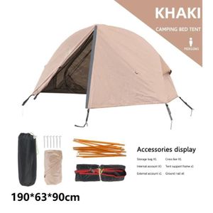 TENTE DE CAMPING Tente kaki - Lit et tente de camping pliants porta